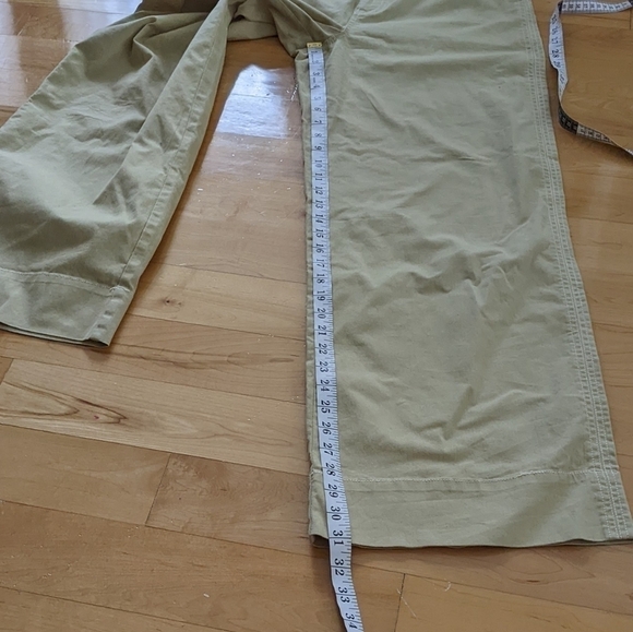 SIMONS Mid rise wide leg tan yellow cotton blend pants size 30 @R - Picture 5 of 11